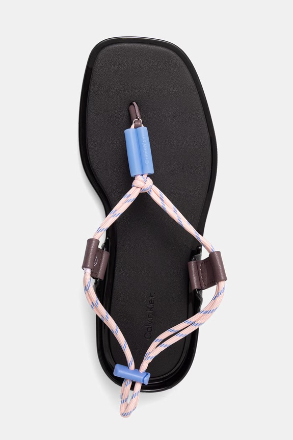 Calvin Klein sandały damskie BEACH SANDAL ROPE PU 2 czarny HW0HW02967