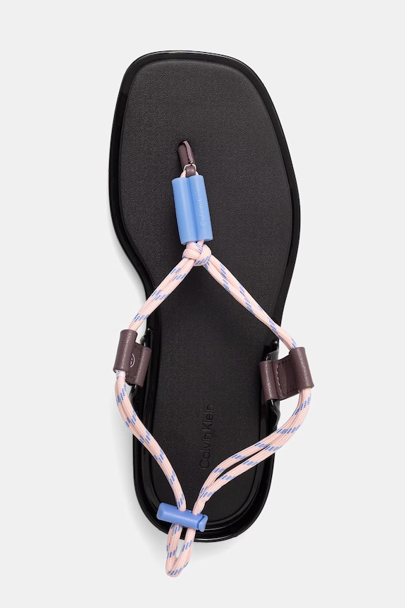 Calvin Klein sandały damskie BEACH SANDAL ROPE PU 2 czarny HW0HW02967