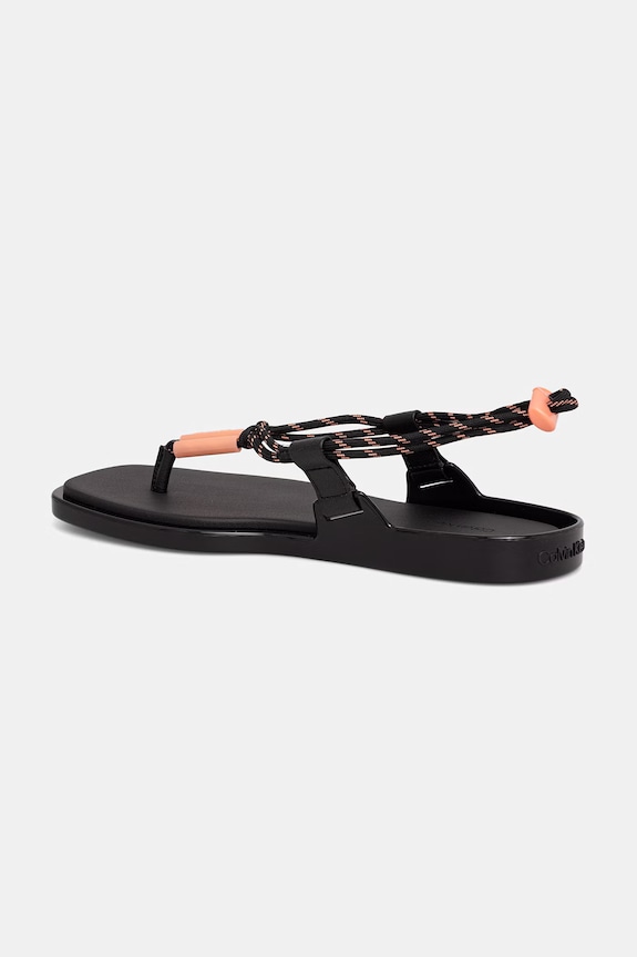 Obuwie Calvin Klein sandały damskie BEACH SANDAL ROPE PU 2 HW0HW02967 czarny