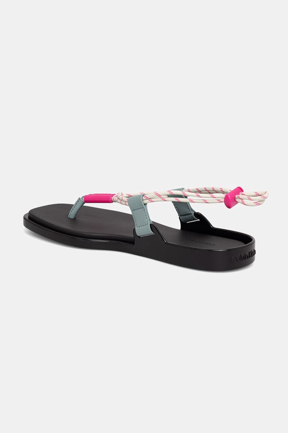 Obuwie Calvin Klein sandały damskie BEACH SANDAL ROPE PU 2 HW0HW02967 czarny