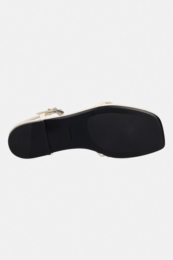 Calvin Klein sandále dámske SQUARE FLAT SANDAL STRAP LTH HW0HW02863 béžová