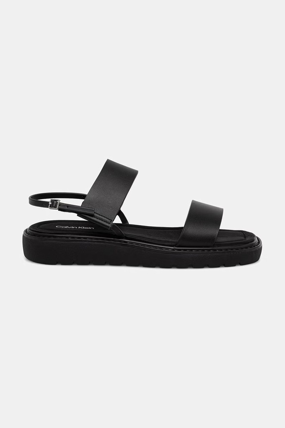 Calvin Klein sandały damskie SQ MOLDED SANDAL SLIN LTH HW0HW02873 czarny SS26