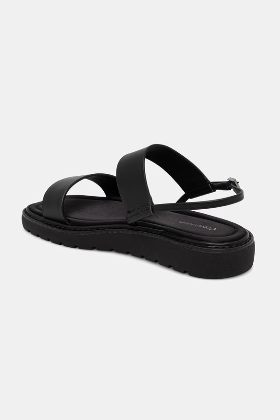Obuwie Calvin Klein sandały damskie SQ MOLDED SANDAL SLIN LTH HW0HW02873 czarny