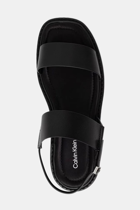 Calvin Klein sandały damskie SQ MOLDED SANDAL SLIN LTH czarny HW0HW02873