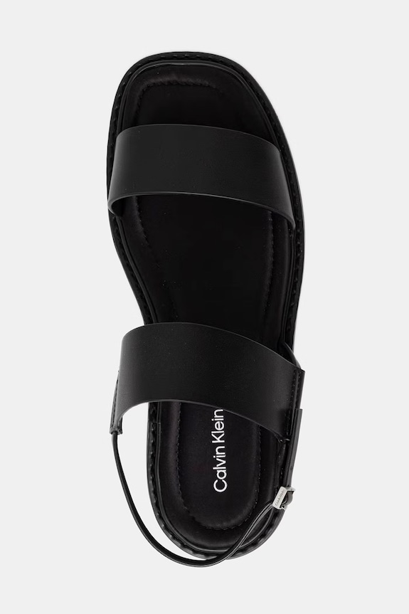 Calvin Klein sandały damskie SQ MOLDED SANDAL SLIN LTH czarny HW0HW02873