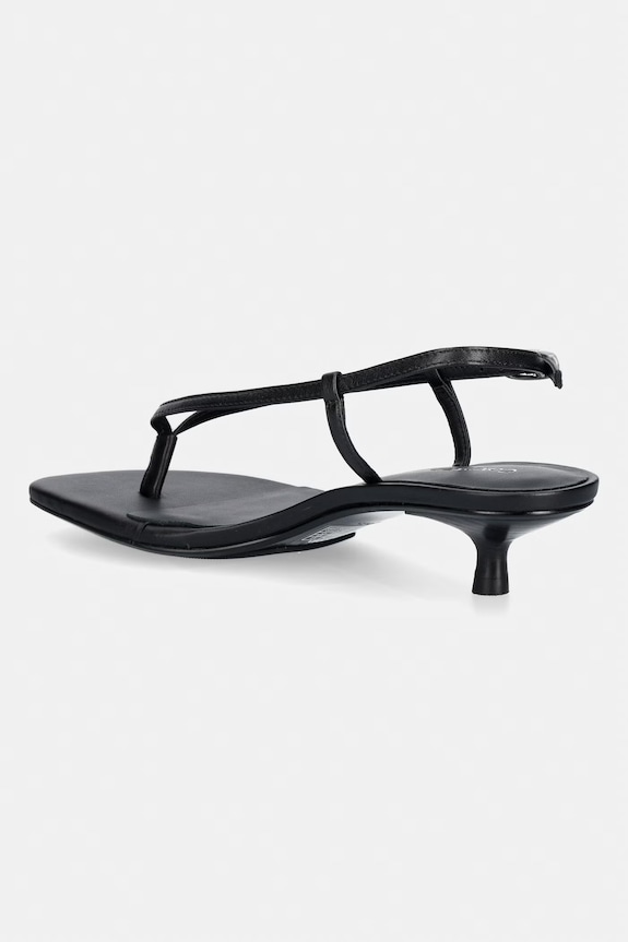 Cipők Calvin Klein bőr szandál KITT HEEL SNDL STRAPPY SLING LTH HW0HW02918 fekete