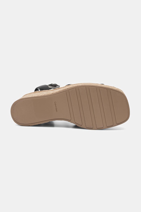 Calvin Klein σανδάλια σε σφήνα WEDGE ESPAD 70 NEOPR MG HW0HW03014 μαύρο