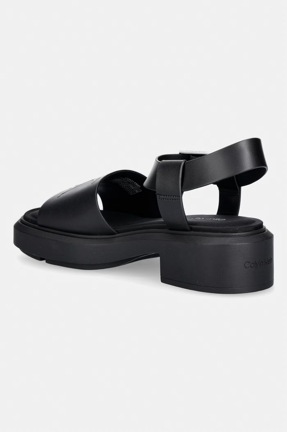 Obuwie Calvin Klein sandały damskie CHUNKY SANDAL LTH MG HW0HW03131 czarny