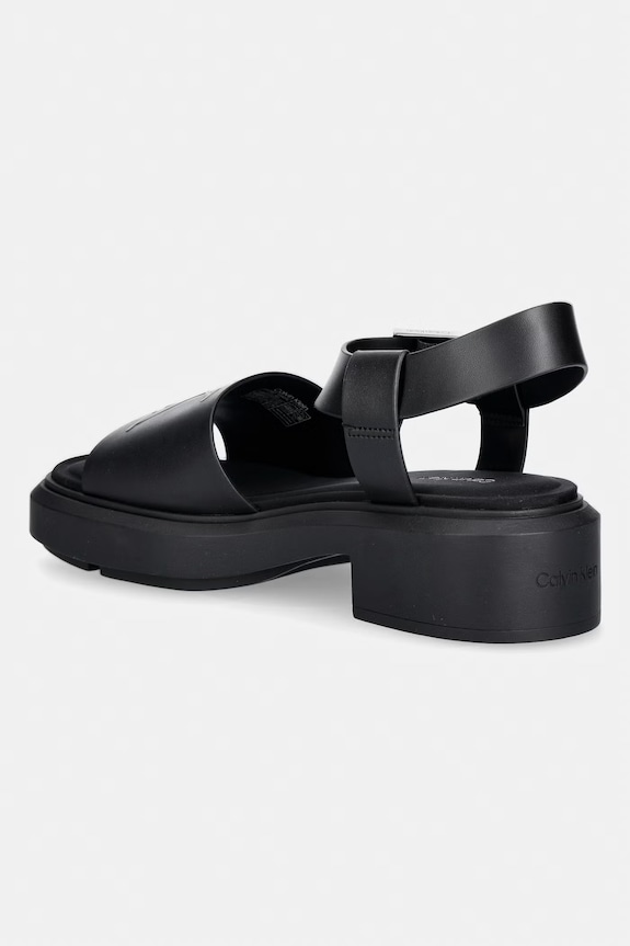 Obuwie Calvin Klein sandały damskie CHUNKY SANDAL LTH MG HW0HW03131 czarny