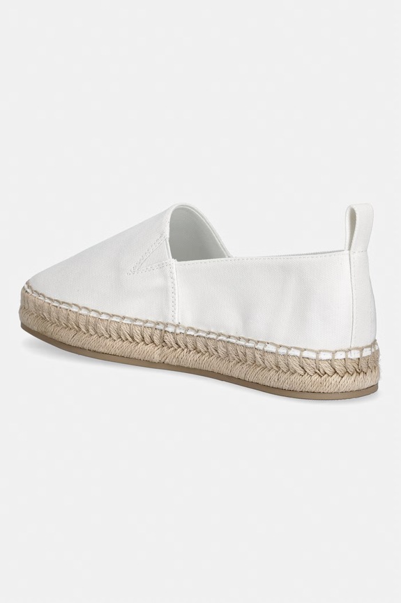 Boty Calvin Klein espadrily dámské OBLIQUE ESPADRILLE CANVAS HW0HW02931 bílá