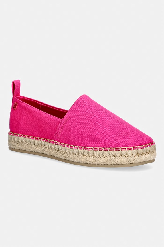 Calvin Klein espadrilky dámske OBLIQUE ESPADRILLE CANVAS ružová HW0HW02931