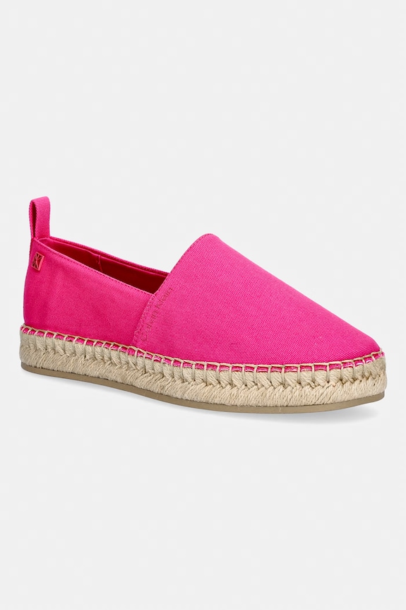 Calvin Klein espadrilky dámske OBLIQUE ESPADRILLE CANVAS ružová HW0HW02931