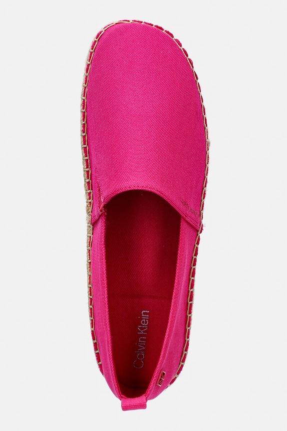 Calvin Klein espadrilky dámske OBLIQUE ESPADRILLE CANVAS ružová HW0HW02931