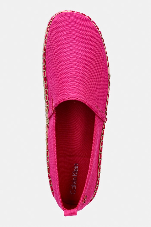 Calvin Klein espadrilky dámske OBLIQUE ESPADRILLE CANVAS ružová HW0HW02931
