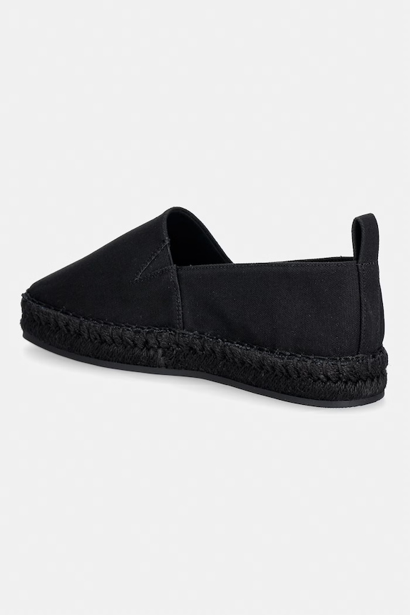 Obuv Calvin Klein espadrilky dámske OBLIQUE ESPADRILLE CANVAS HW0HW02931 čierna
