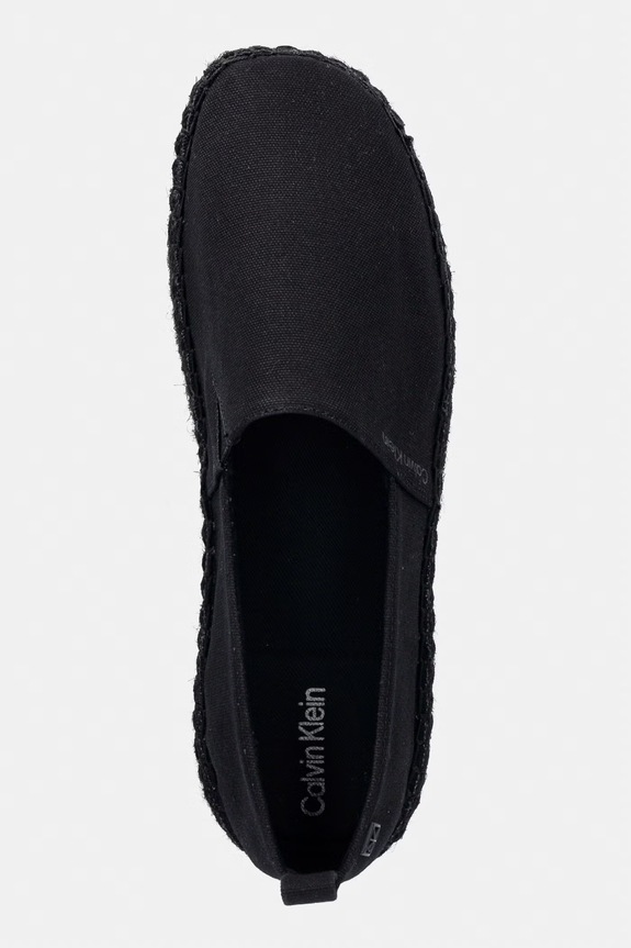 Calvin Klein espadrilky dámske OBLIQUE ESPADRILLE CANVAS čierna HW0HW02931