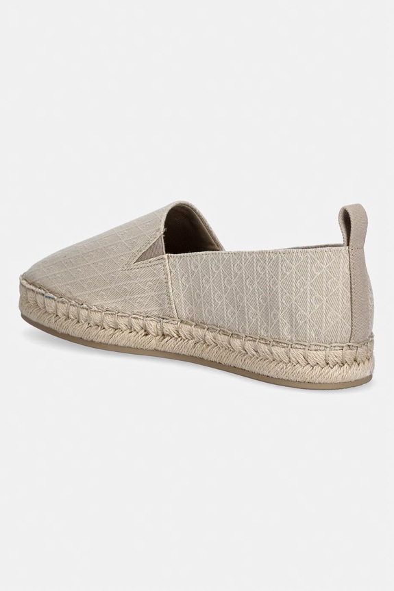 Obuwie Calvin Klein espadryle damskie OBLIQUE ESPADRILLE AOP HW0HW02933 beżowy