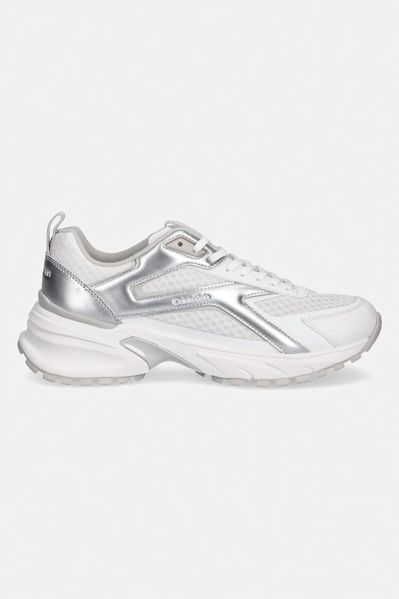 Calvin Klein HIKE RUN CKSTRIPE MESH MET sneakers pentru femei HW0HW03140 alb SS26