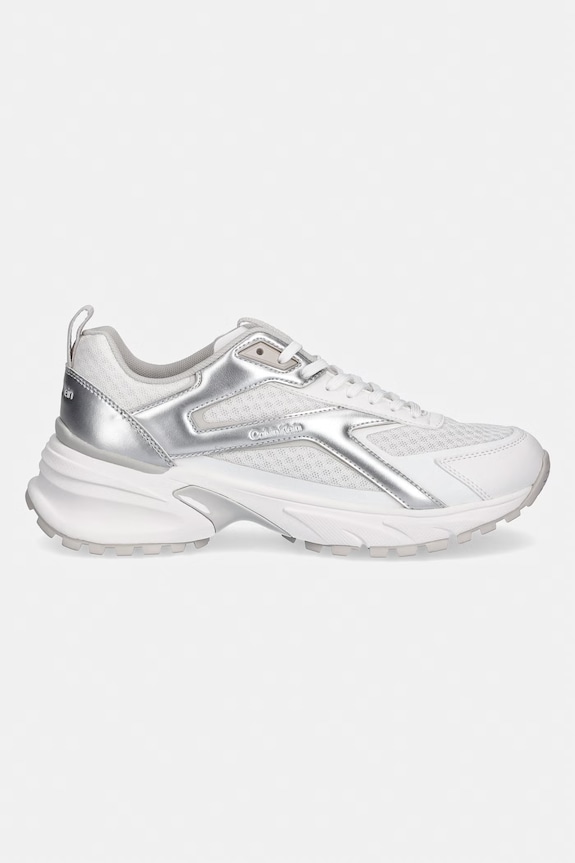 Calvin Klein HIKE RUN CKSTRIPE MESH MET sneakers pentru femei HW0HW03140 alb SS26