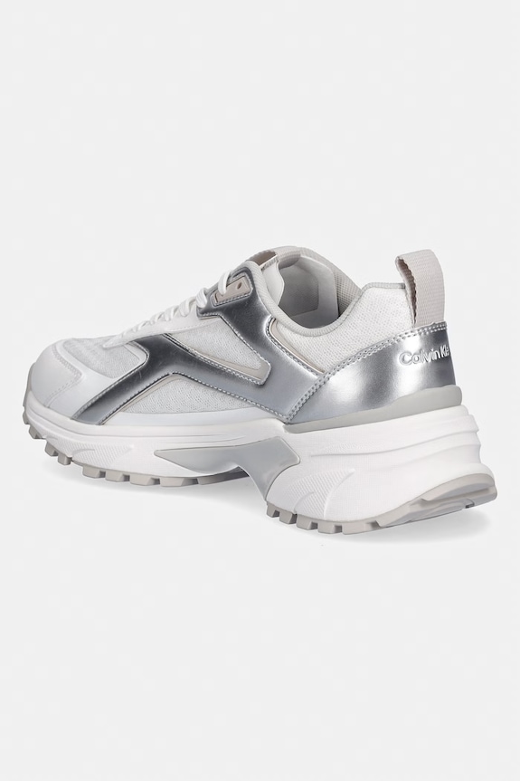Încălțăminte Calvin Klein HIKE RUN CKSTRIPE MESH MET sneakers pentru femei HW0HW03140 alb