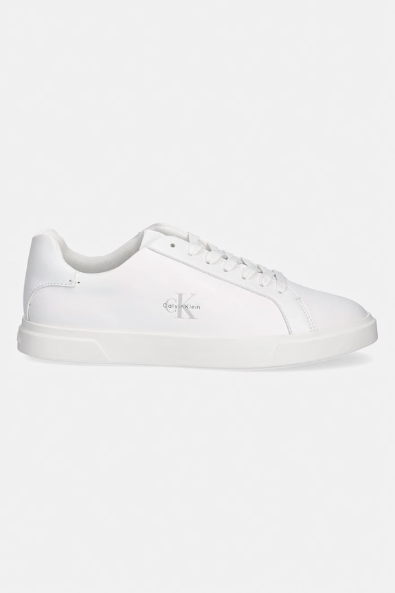 Calvin Klein LOW PRO CUPS LTH ML sneakersy damskie HW0HW03146 biały SS26