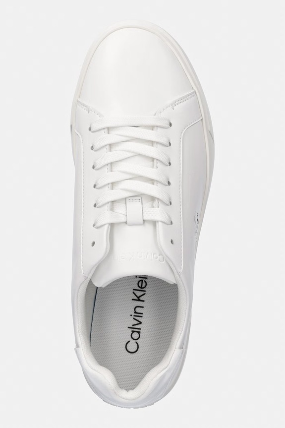 Calvin Klein LOW PRO CUPS LTH ML sneakersy damskie biały HW0HW03146