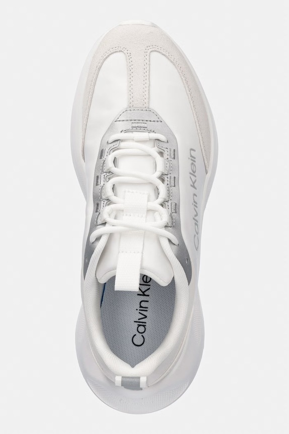 Calvin Klein LIGHT EVA RUNNER NYL-SUE sneakersy damskie biały HW0HW03149