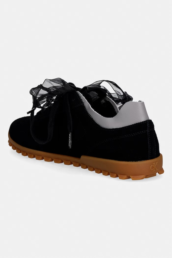 Obuwie Calvin Klein LOW PROFILE RUN MG SUE DB LACES sneakersy damskie HW0HW03150 czarny