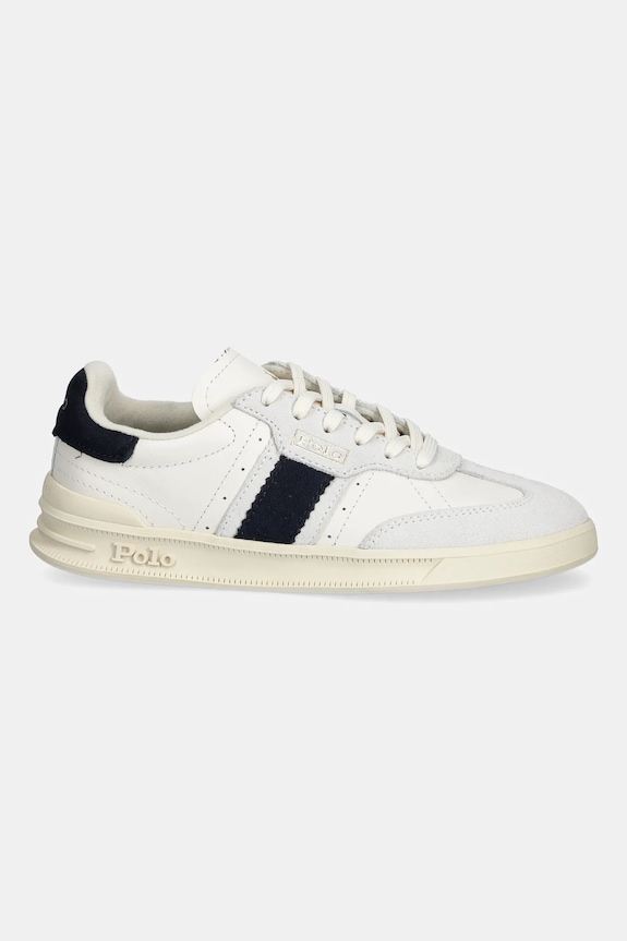 Kožne tenisice Polo Ralph Lauren Heritage Aera 804936609001 bijela SS26