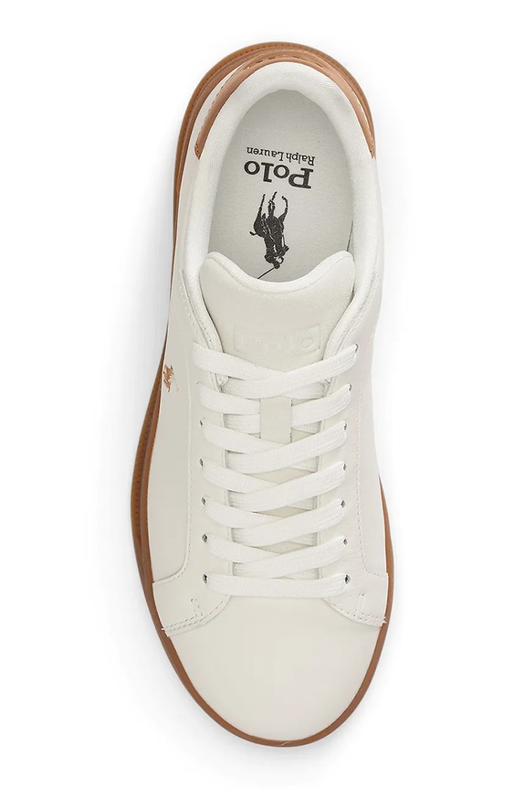 Polo Ralph Lauren sneakers din piele Hrt Ct II alb 804P08223001.101