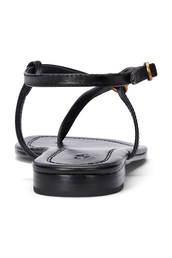 Boty Kožené sandály Polo Ralph Lauren Plo Rng Br Sandal 818932586002.001 černá