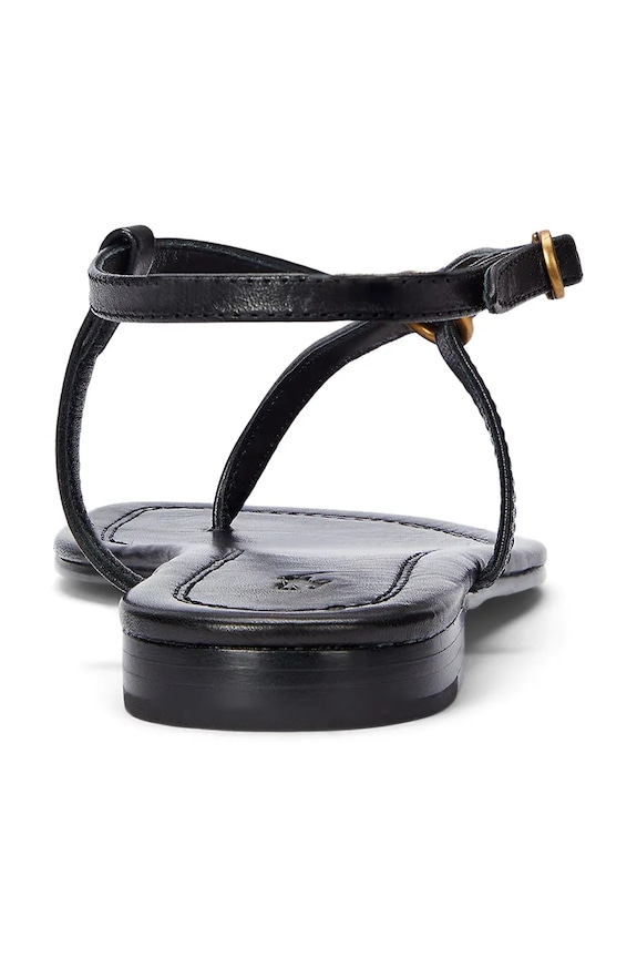 Boty Kožené sandály Polo Ralph Lauren Plo Rng Br Sandal 818932586002.001 černá