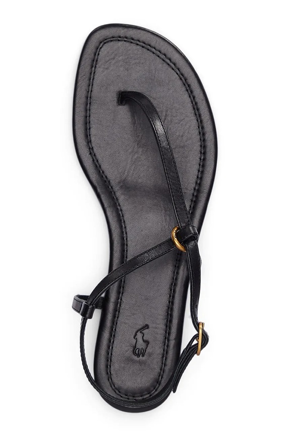 Kožené sandály Polo Ralph Lauren Plo Rng Br Sandal černá 818932586002.001