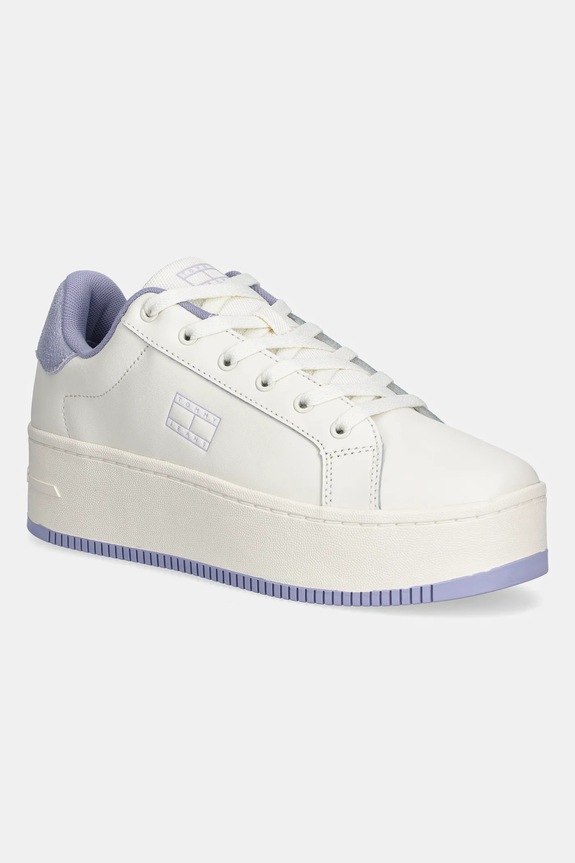 Tommy Jeans sneakers in pelle TJW FLATFORM ESS MU altri bianco EN0EN02918