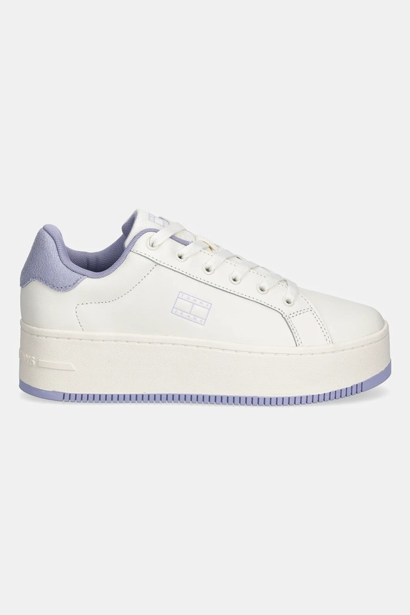 Tommy Jeans sneakers in pelle TJW FLATFORM ESS MU EN0EN02918 bianco SS26