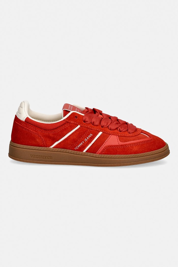 Tommy Jeans sneakers din piele întoarsă THE GREENWICH EDGE SUEDE EN0EN02924 rosu SS26