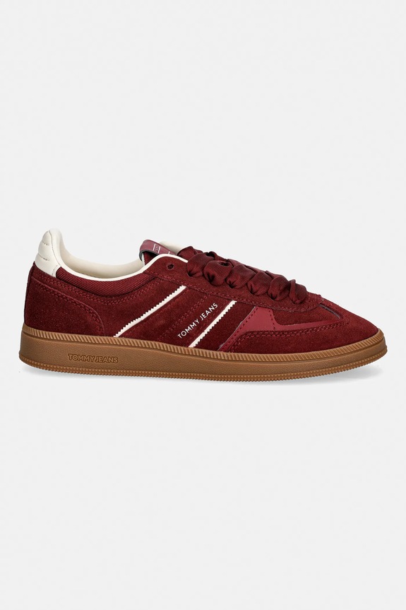 Tommy Jeans sneakers din piele întoarsă THE GREENWICH EDGE SUEDE EN0EN02924 burgundia SS26