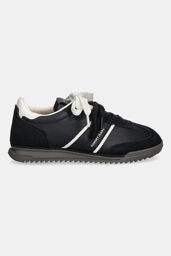 Tommy Hilfiger sneakers in pelle TJW LOW PROFILE RUNNER LTHR MIX EN0EN03001 nero SS26