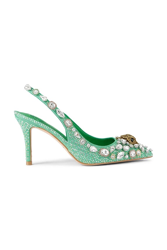 Kurt Geiger London szpilki Belgravia C High Sling syntetyczny zielony 5385873609