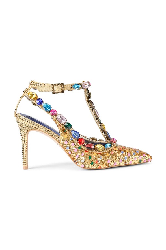 Kurt Geiger London tűsarkú Belgravia C T-Bar Court tűsarok arany 5385766779