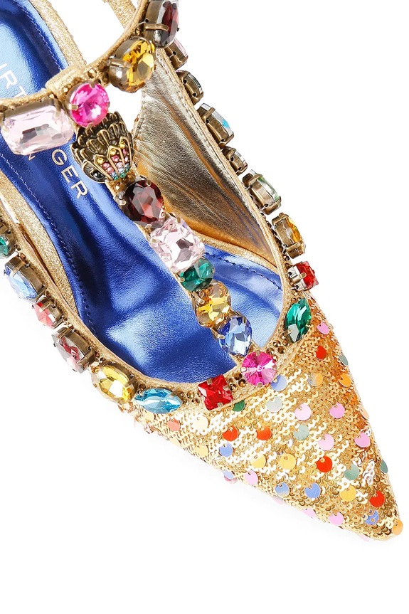 Cipők Kurt Geiger London tűsarkú Belgravia C T-Bar Court 5385766779 arany