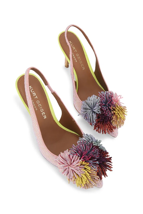 Chelsea iz semiša Kurt Geiger London Pom Pom Sling 5385999209 roza SS26