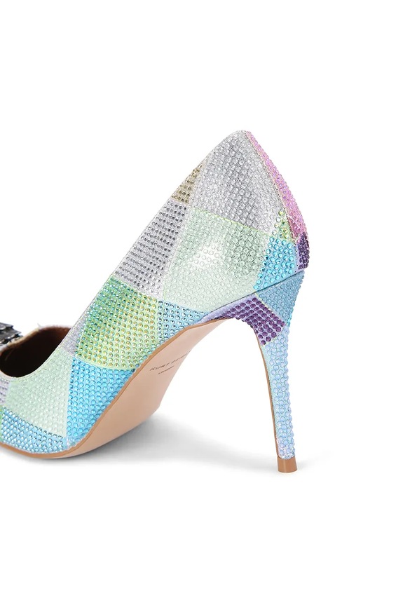 Kožne štikle Kurt Geiger London Belgravia Eagle Court 3939999609 srebrna