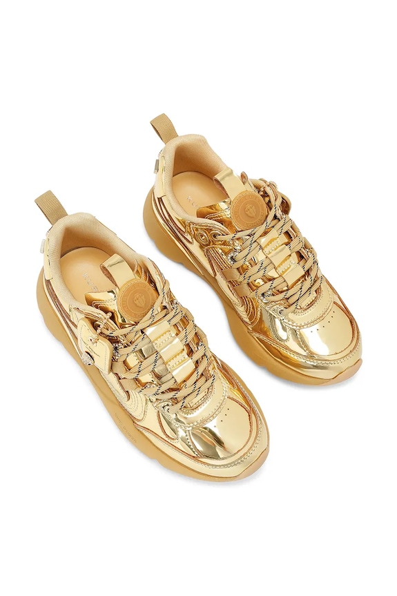 Kožené tenisky Kurt Geiger London Kurt Runner 5064361109 zlatá SS26