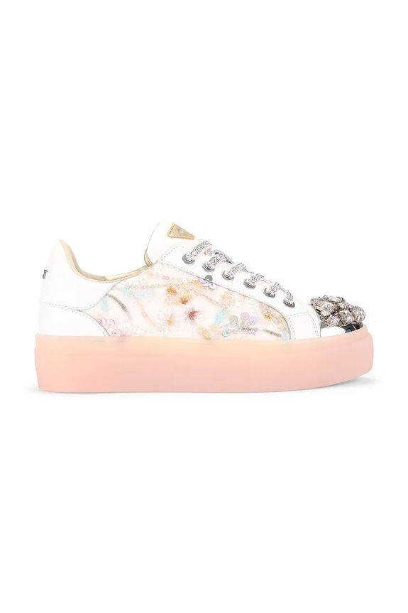Kurt Geiger London sneakersy Crystal Toecap Cupsole syntetyczny biały 5374319189