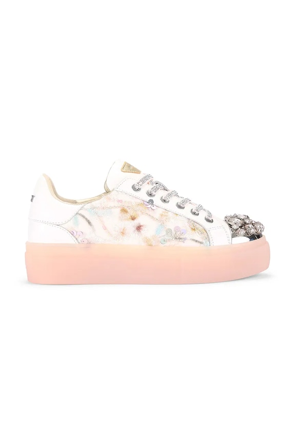 Kurt Geiger London sneakersy Crystal Toecap Cupsole syntetyczny biały 5374319189