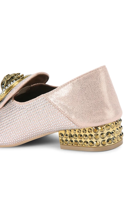 Mokasinke Kurt Geiger London Chelsea Fold Back Loafer 5388924069 srebrna