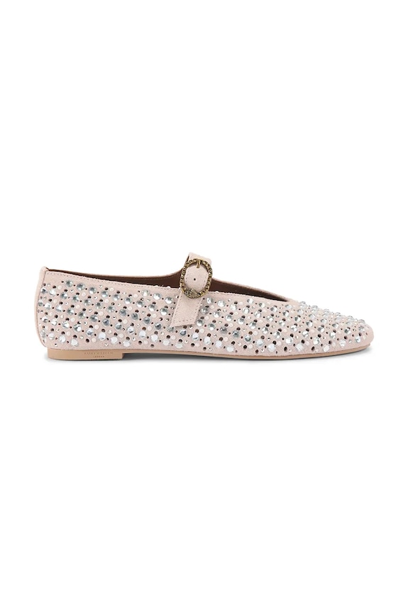 Kurt Geiger London baleriny zamszowe Mayfair Ballet Flat beżowy 2656353209