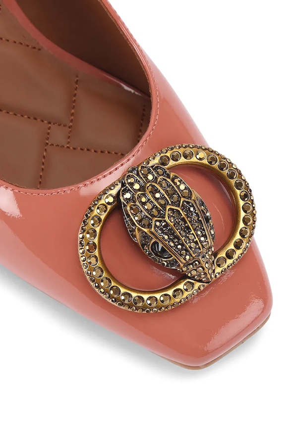 Обувки Кожени обувки с дебел ток Kurt Geiger London Chelsea Block Slingback 3415017309 кафяв