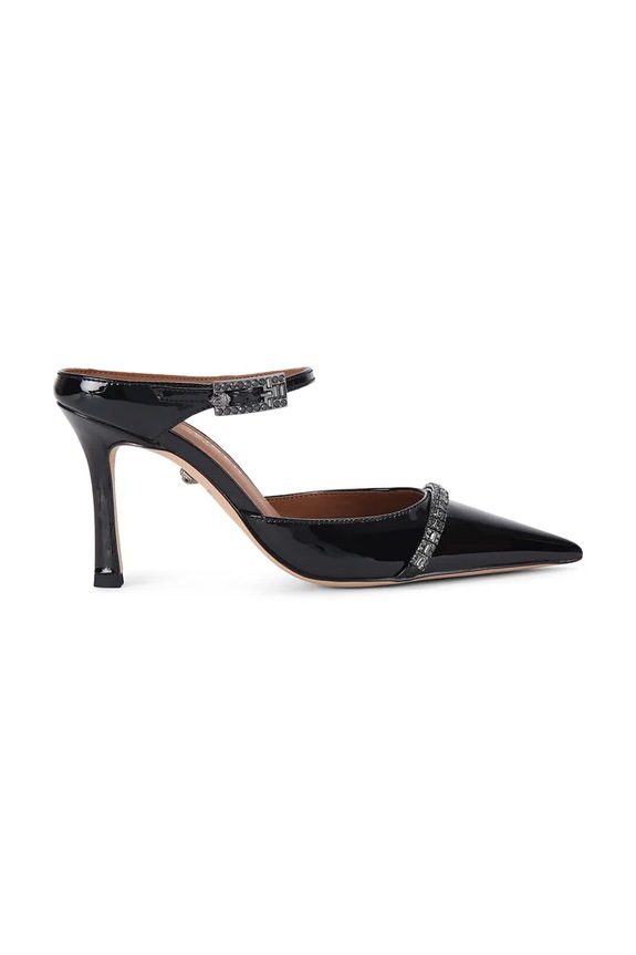 Usnjeni salonarji Kurt Geiger London Strass Point Mule več kot 8 cm črna 5394000309